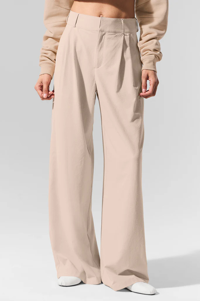 High-Waist Dreamscape Trouser (Long) - Macadamia | Alo Yoga (US)