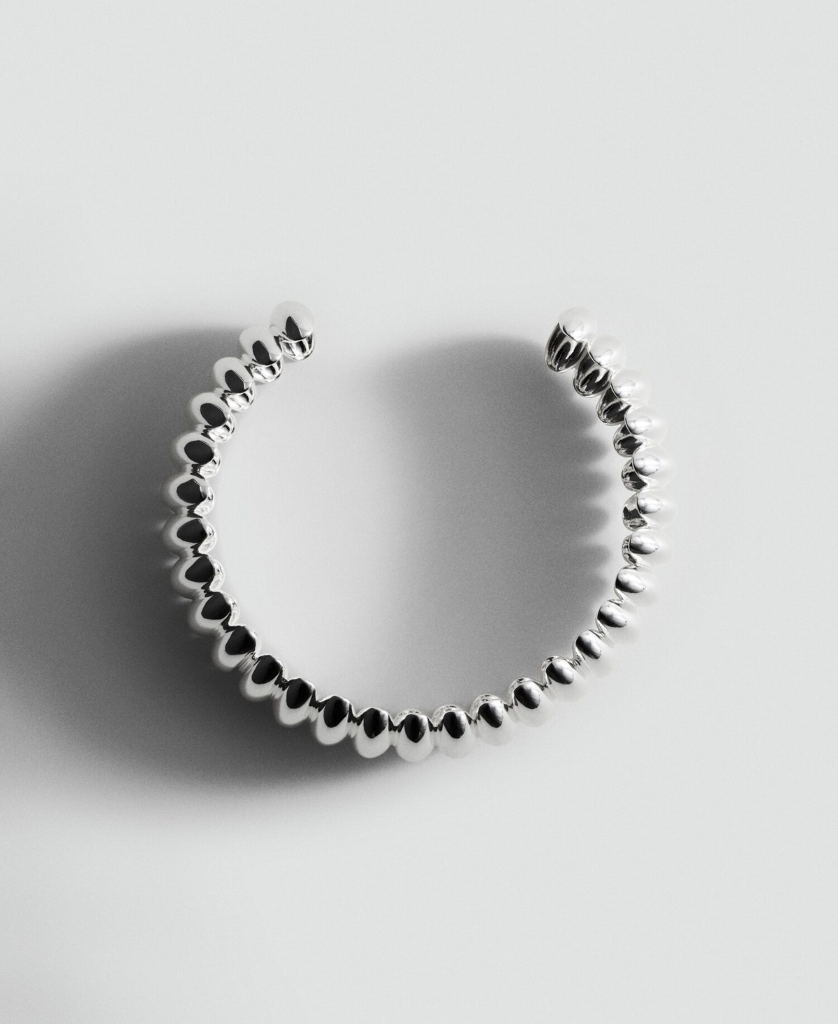 Mango Women's Embossed Rigid Choker Collar Necklace - Silver | Macy's