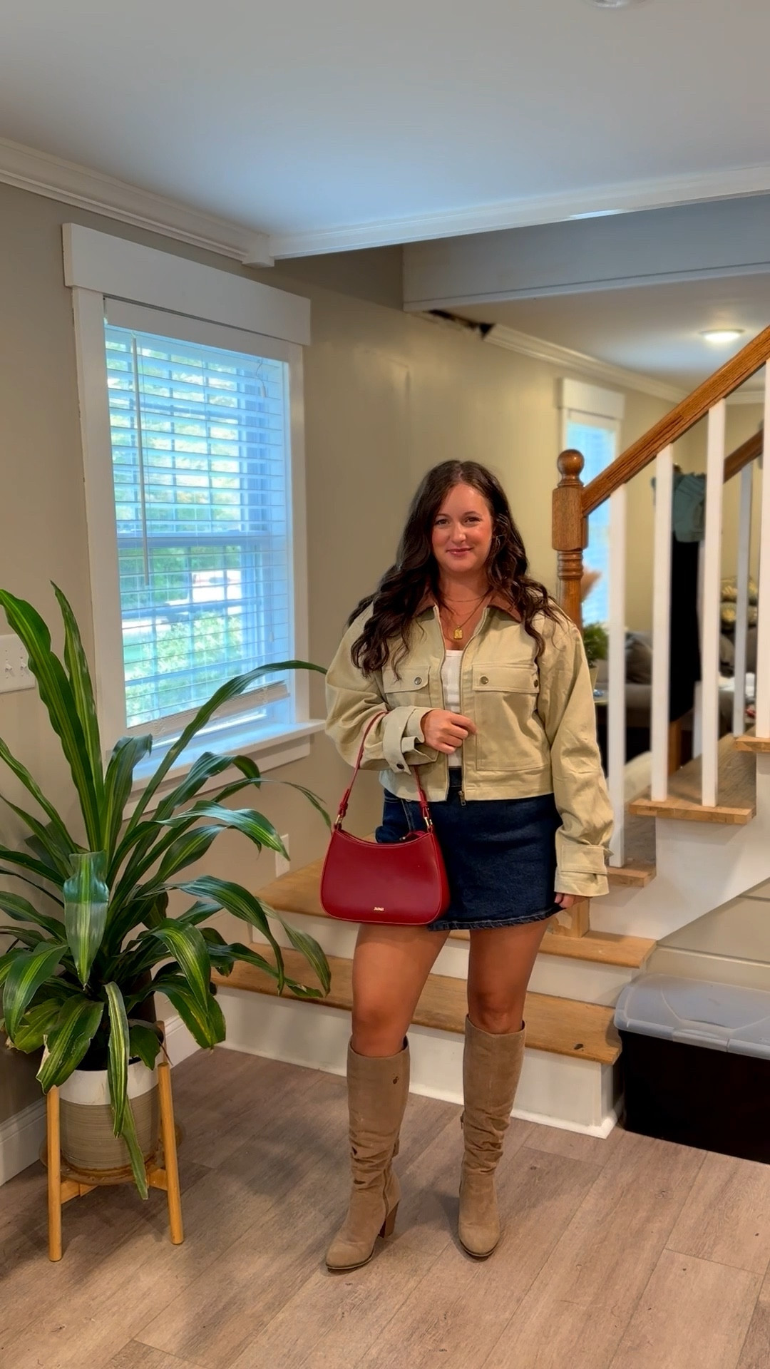 Fall outfit Inspo. This trucker jacket is so cute! 

#LTKStyleTip #LTKMidsize #LTKFindsUnder50