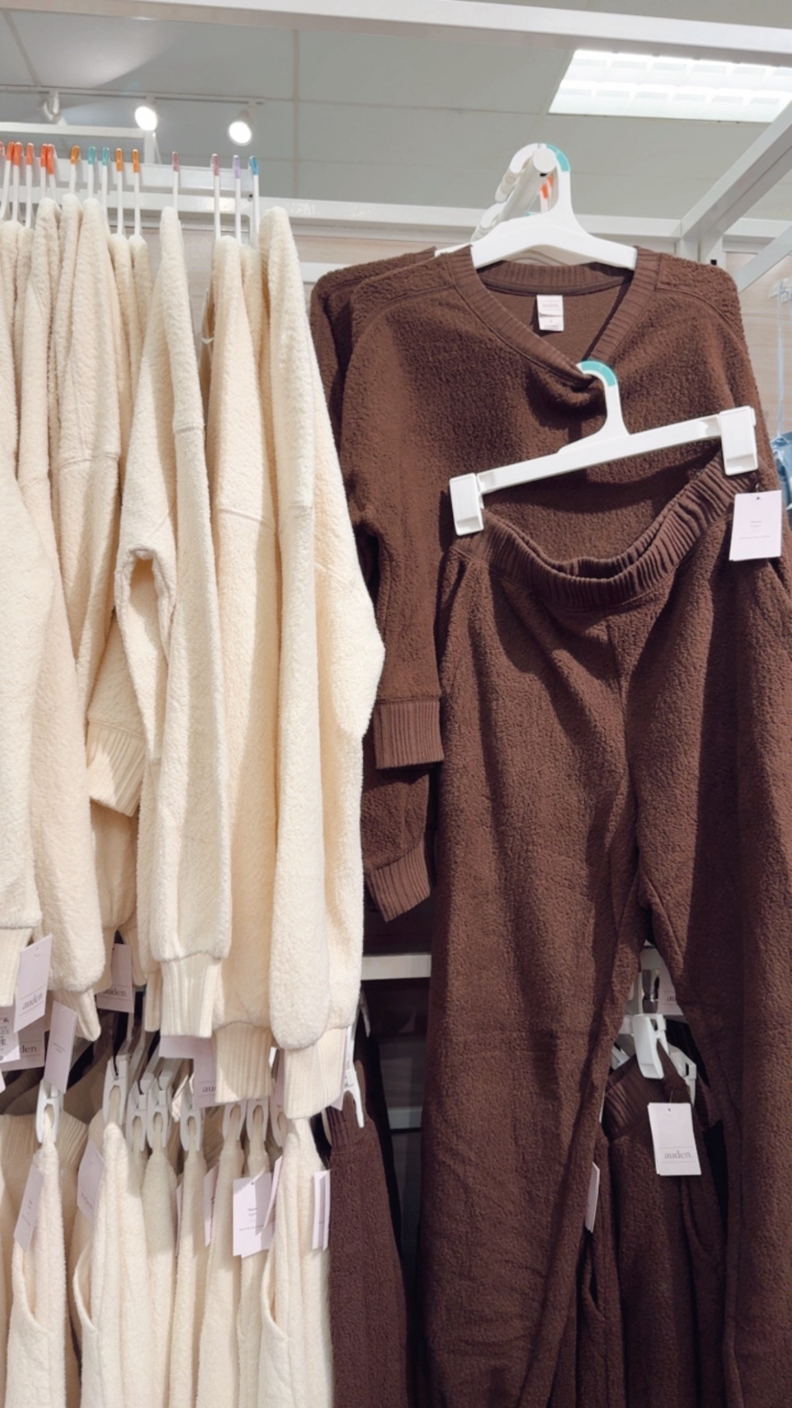 New Teddy soft brown matching sets from Target, also in beige. So cozy! 