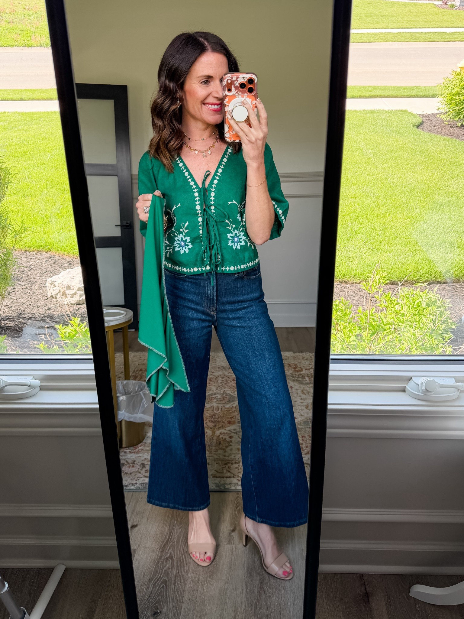 Forest Green Top PXS
Jeans 25 Petite