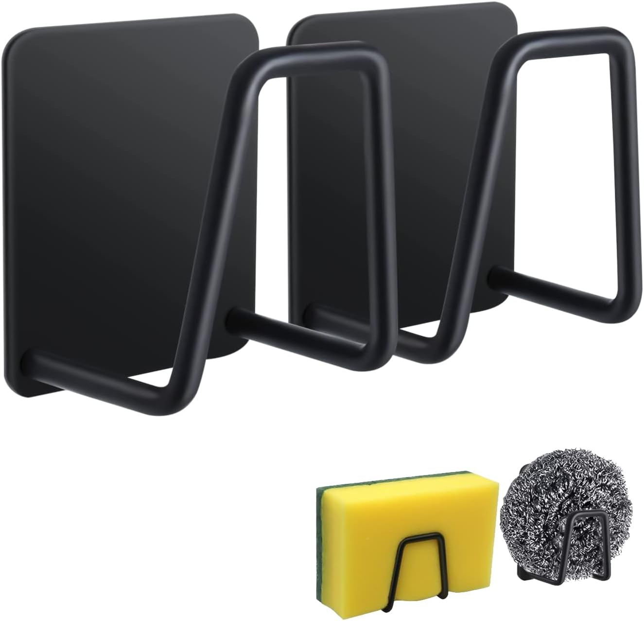 Hesento 2Pcs Sponge Holder for Kitchen Sink, Strong Load Bearing Small Sponge Holder, SUS304 Stai... | Amazon (US)