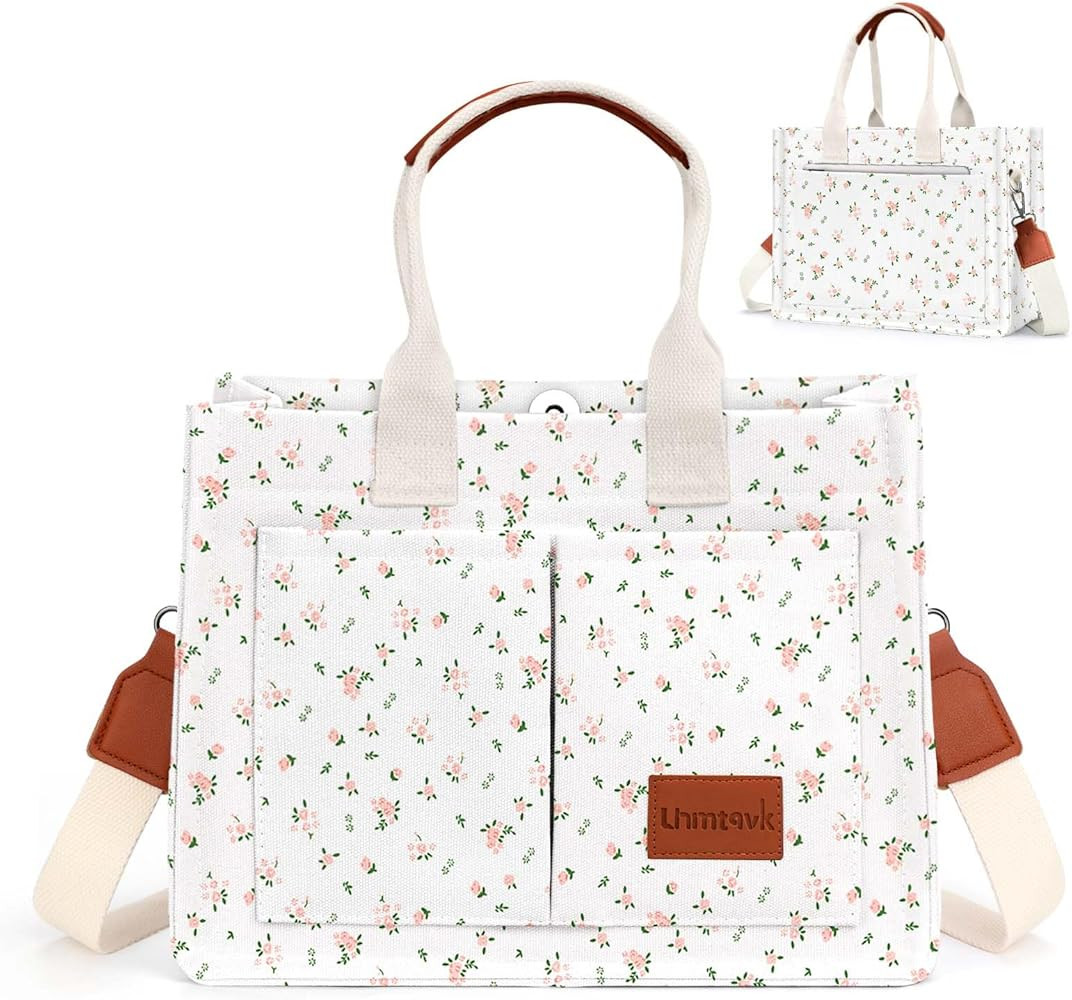 Canvas Tote Bag for Women, Large Work Purses Bible Tote | Amazon (US)