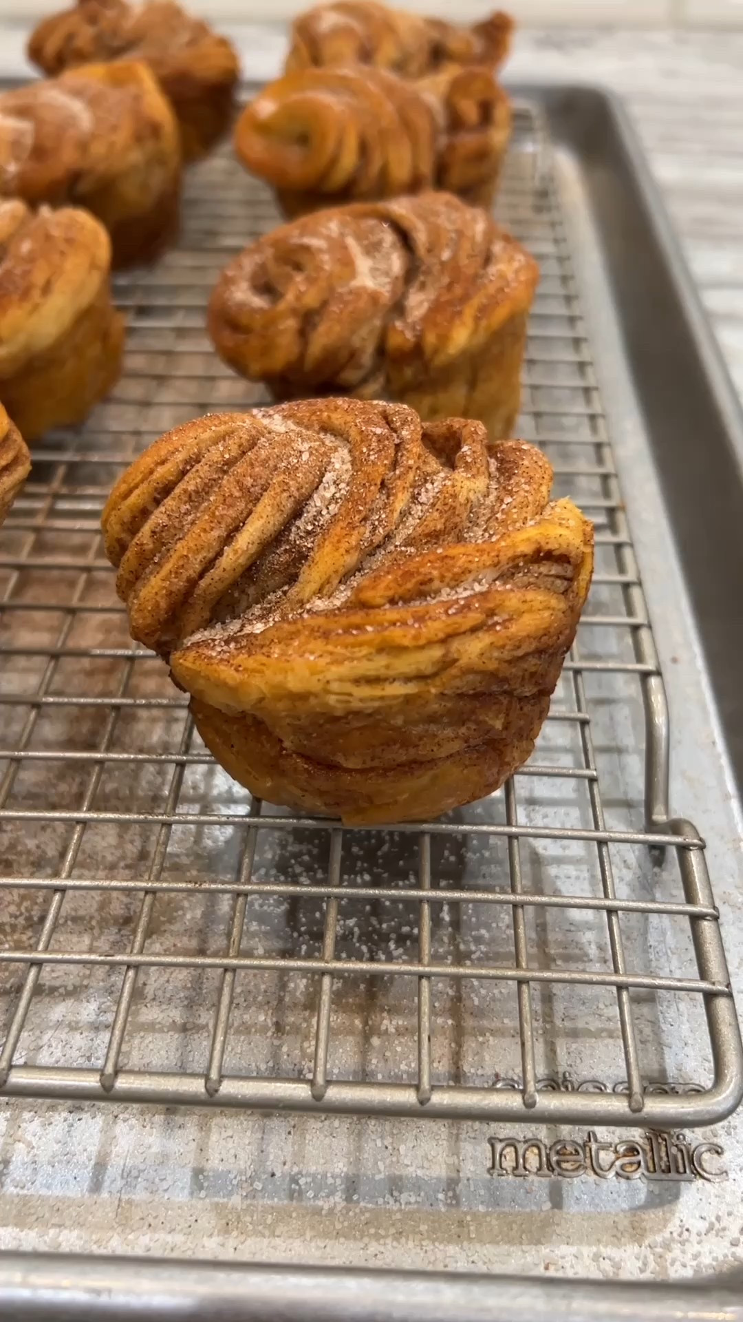 Flaky and buttery and covered with scrumptious cinnamon sugar, these Easy Cinnamon Sugar Cruffins take store bought crescent roll dough and turn it into breakfast magic.

#LTKHome #LTKfoodie
