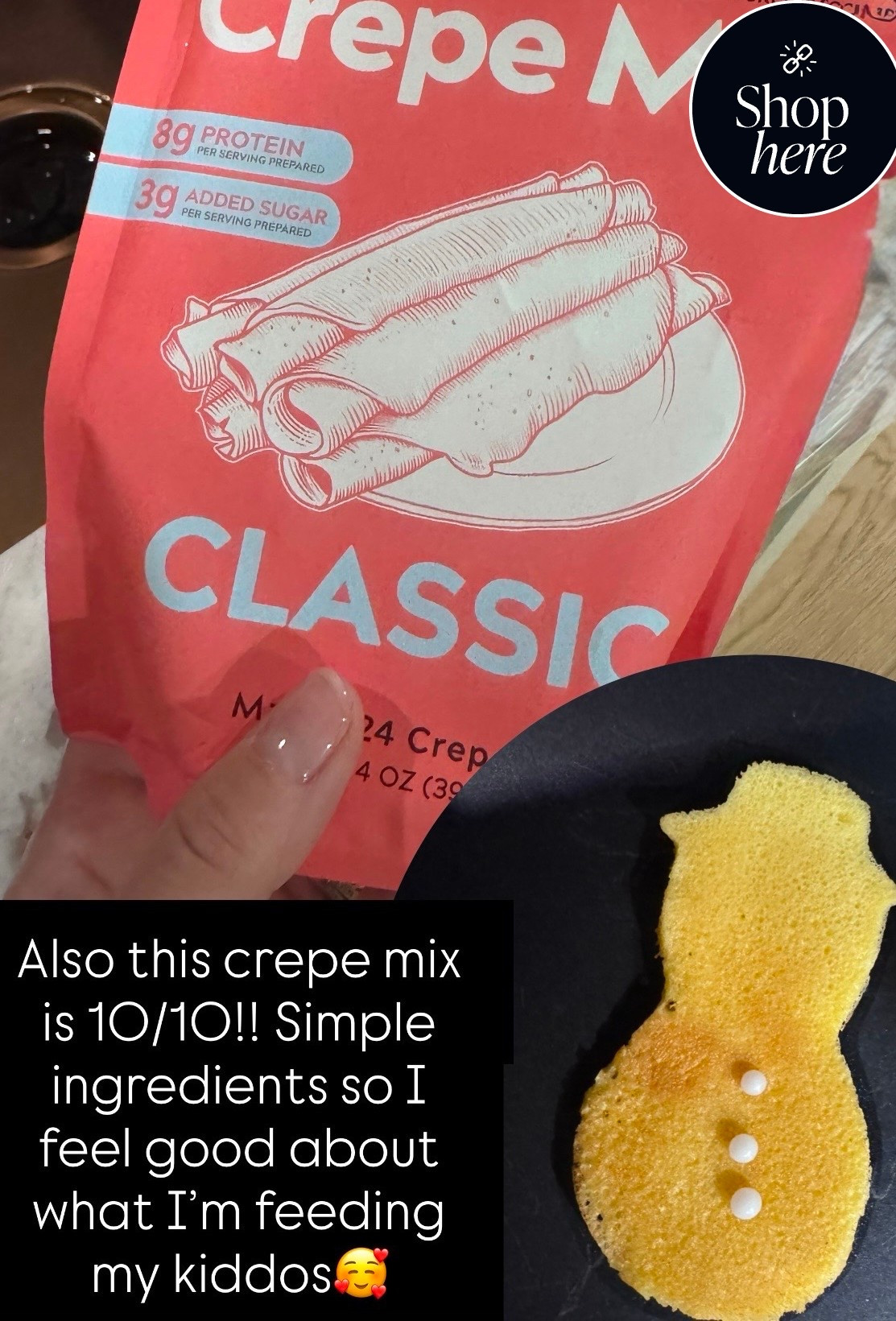 Breakfast hack for easy mornings! I’ve reordered this so many times.😍😍😍 Also, snowman crepes are fun⛄️⛄️

#LTKmorningroutine #LTKHoliday #LTKfoodie