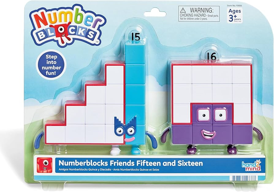 hand2mind Numberblocks Friends Fifteen and Sixteen Figure Pack, Number and Counting Toys for Todd... | Amazon (US)