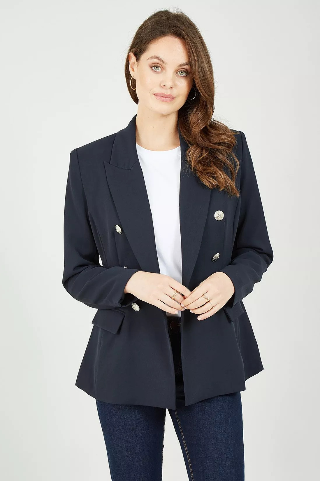Navy Blazer With Contrast Stripe Lining | Debenhams UK