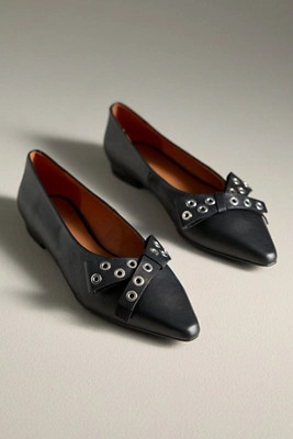 Maeve Grommet Bow Flats | Anthropologie (US)