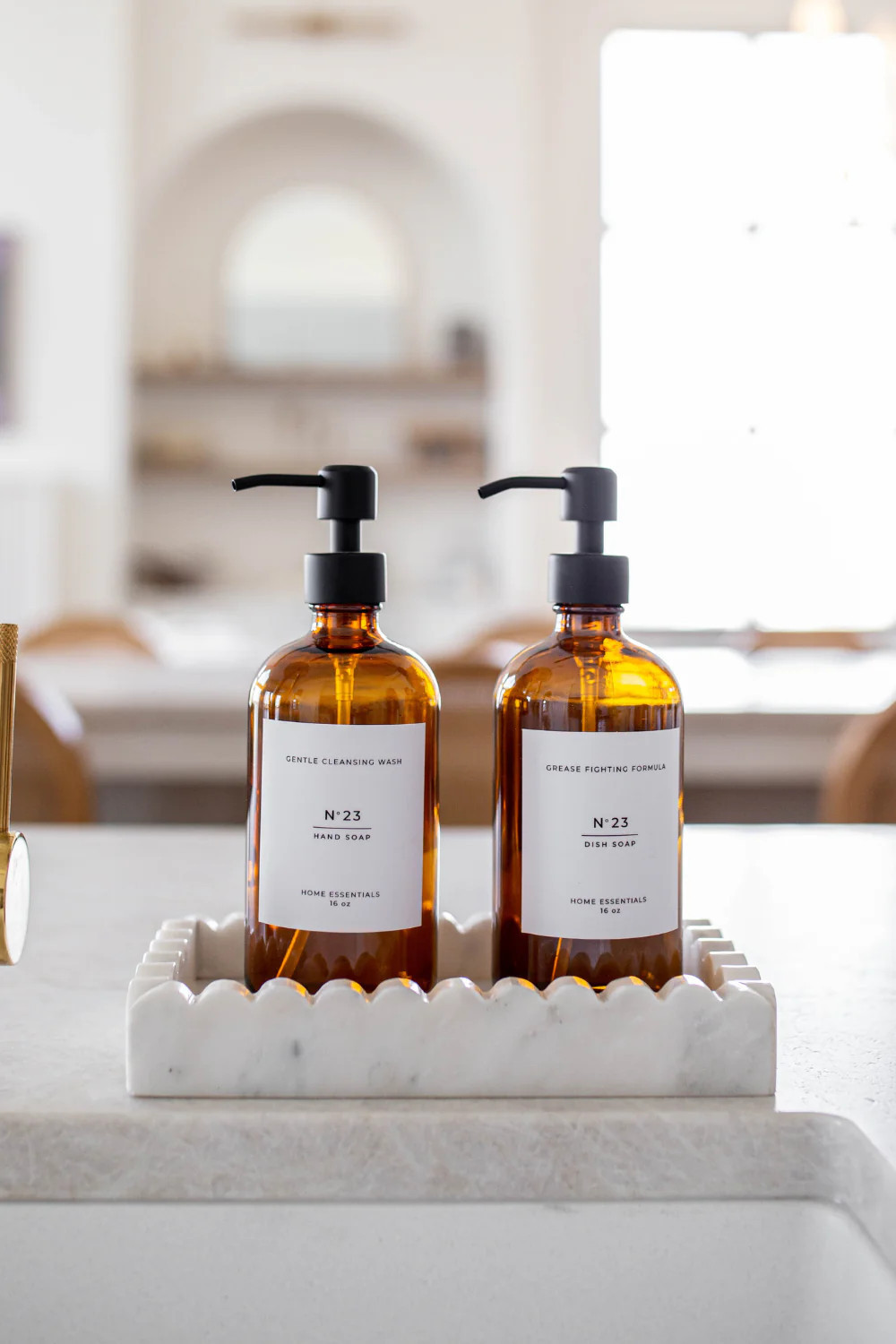 Soap Glass Amber Bottles | Luxe B Co