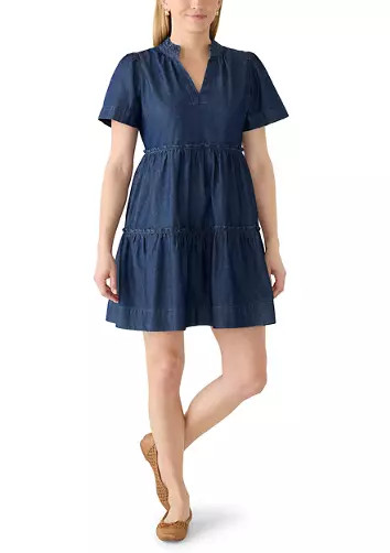 Women's Short Sleeve Tiered Mini Dress | Belk