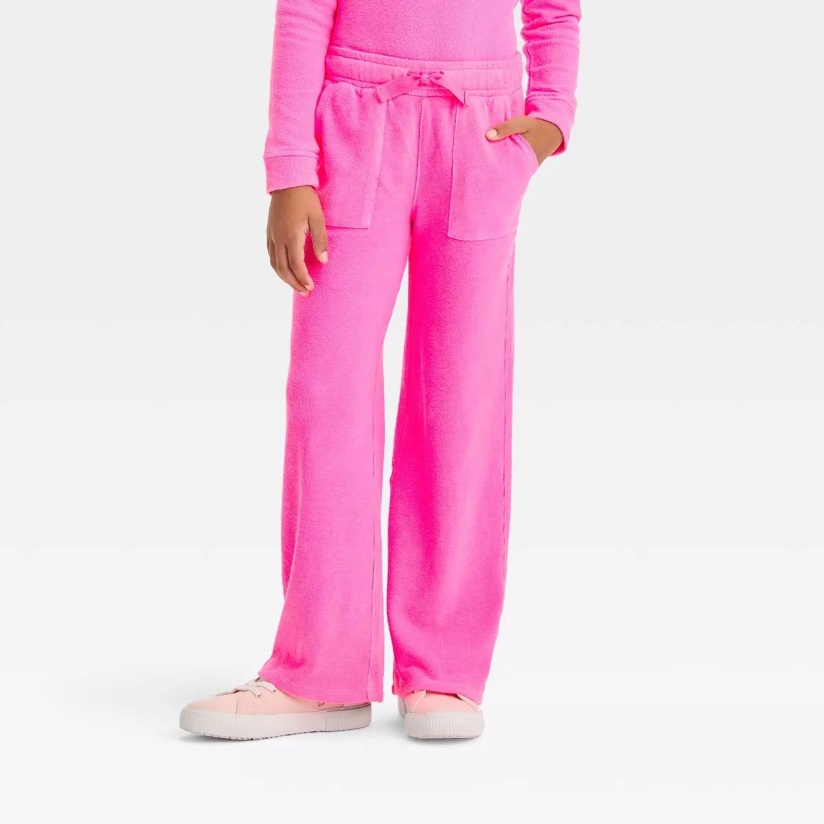 Girls' Wide Leg Pull-On Terry Pants - Cat & Jack™ | Target