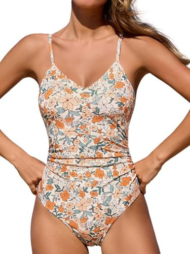 CUPSHE Women's One Piece Swimsuits Bathing Suits Cutout V Neck Tummy Control Adjustable Straps O Ring, XL | Amazon (US)