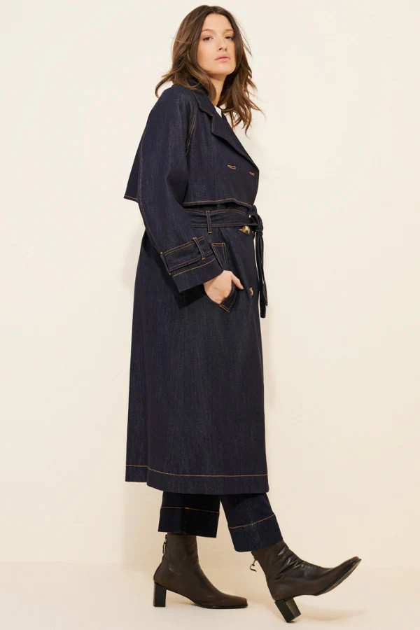 Loya Denim Trench Coat | EMILIA GEORGE®