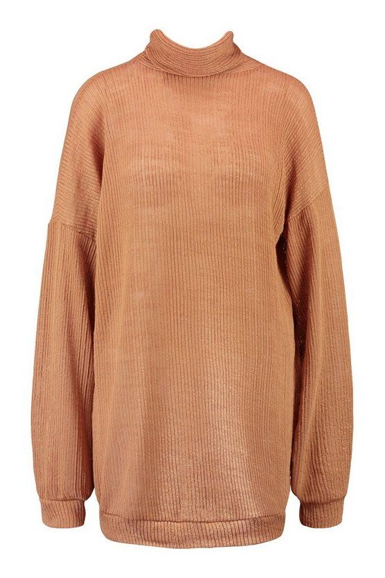 Slouchy Turtleneck Sweatshirt Dress | Boohoo.com (US & CA)