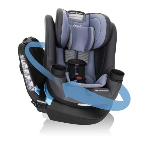 Evenflo REO by Revolve360 Rotating 2-in-1 Convertible Car Seat, 360 Degrees, Infant to Toddler, Forward and Rear Facing, Compact Design, One-time Install (Brookline) | Amazon (US)