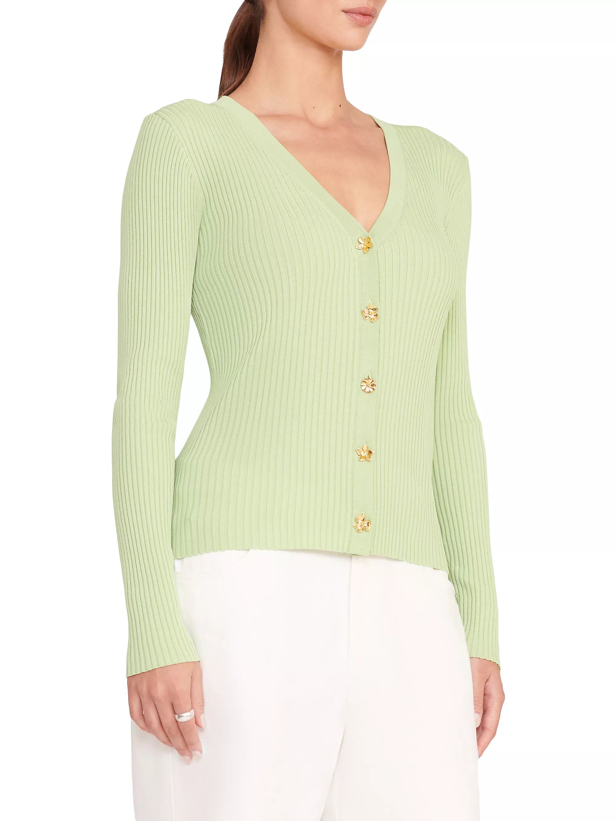 Cargo Ribbed Cardigan | Saks Fifth Avenue