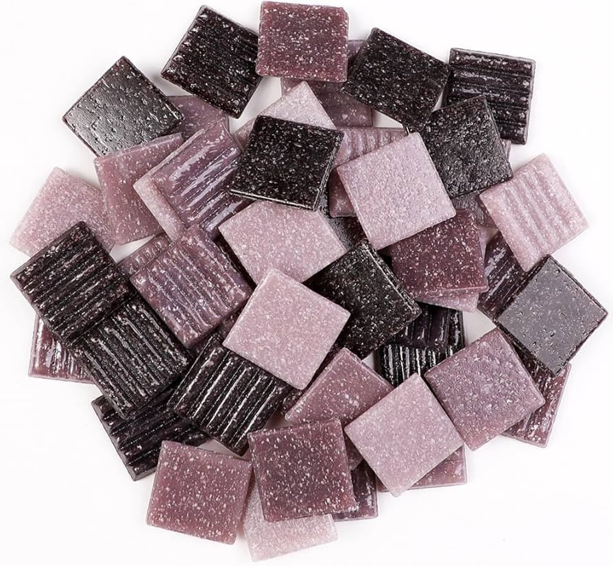 2cm (3/4") Square Vitreous Glass Mosaic Tiles for Crafts Bulk, 1 LB Colorful Mix Quartz Glass Til... | Amazon (US)