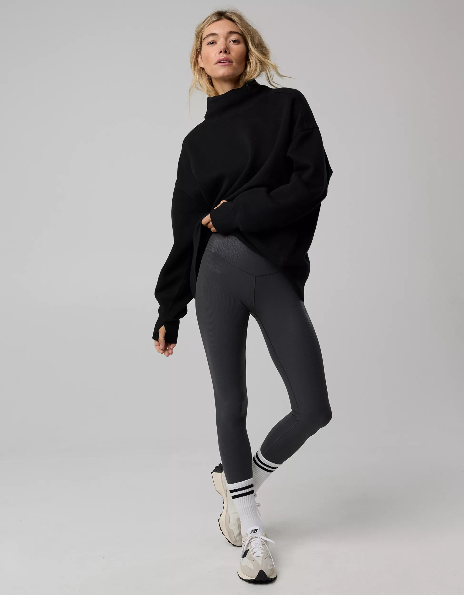 OFFLINE By Aerie Cloud Fleece Oversized Mockneck Sweatshirt | Aerie
