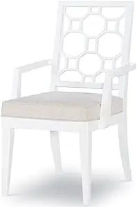Legacy Classic Chelsea by Rachael Ray Lattice Back Arm Chair in White | Amazon (US)