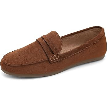 UBFEN Womens Penny Loafers Comfortable Walking Flats | Faux Suede for Comfort, Lightweight, Casua... | Amazon (US)