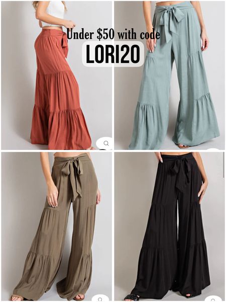 Tiered wide leg pants in several colors! A must have for any boho look 🌞 LORI20



#LTKStyleTip #LTKSeasonal #LTKFindsUnder50
