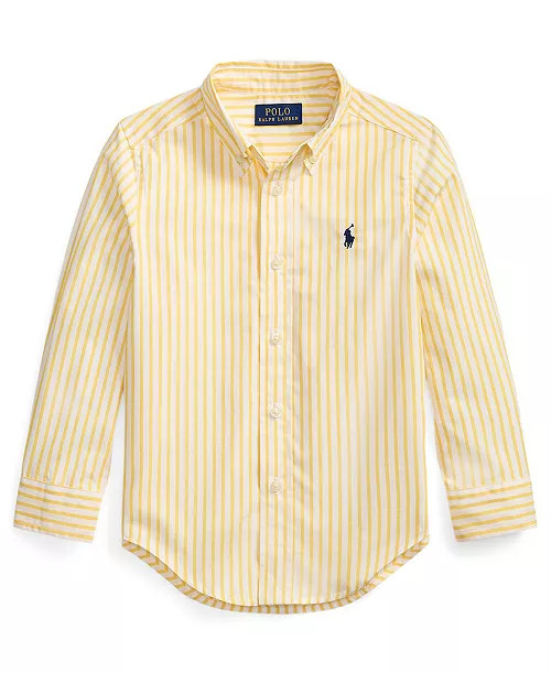 Boys' 2-7 Plaid Cotton Poplin Shirt | Macy's