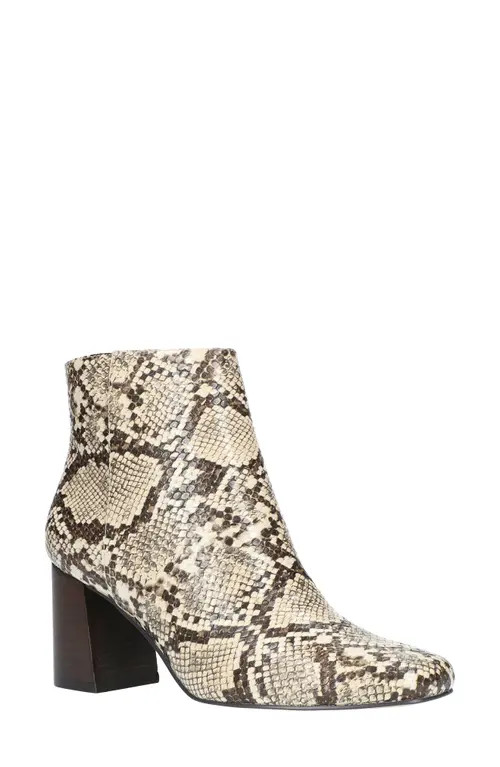 Bella Vita Wilma Bootie in Taupe Snake Print Faux Leather at Nordstrom, Size 7 | Nordstrom