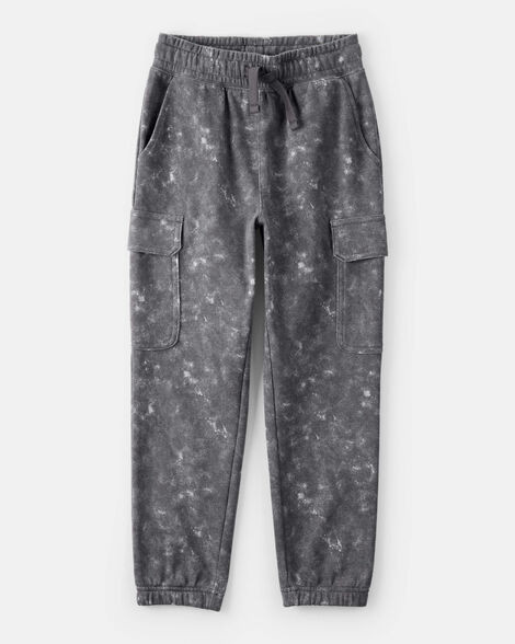 Boys Acid Wash Print French Terry Joggers - Grey | Carter's Inc