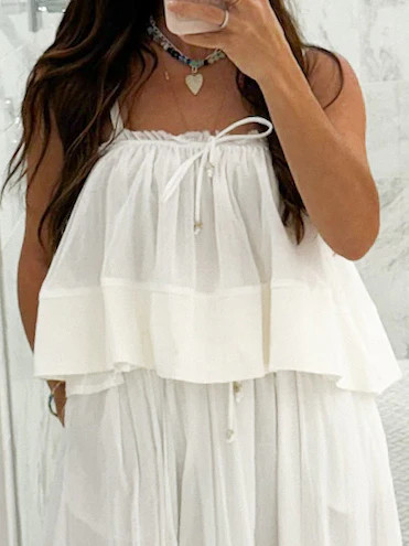 Calypso Crop Top | White | Talulah