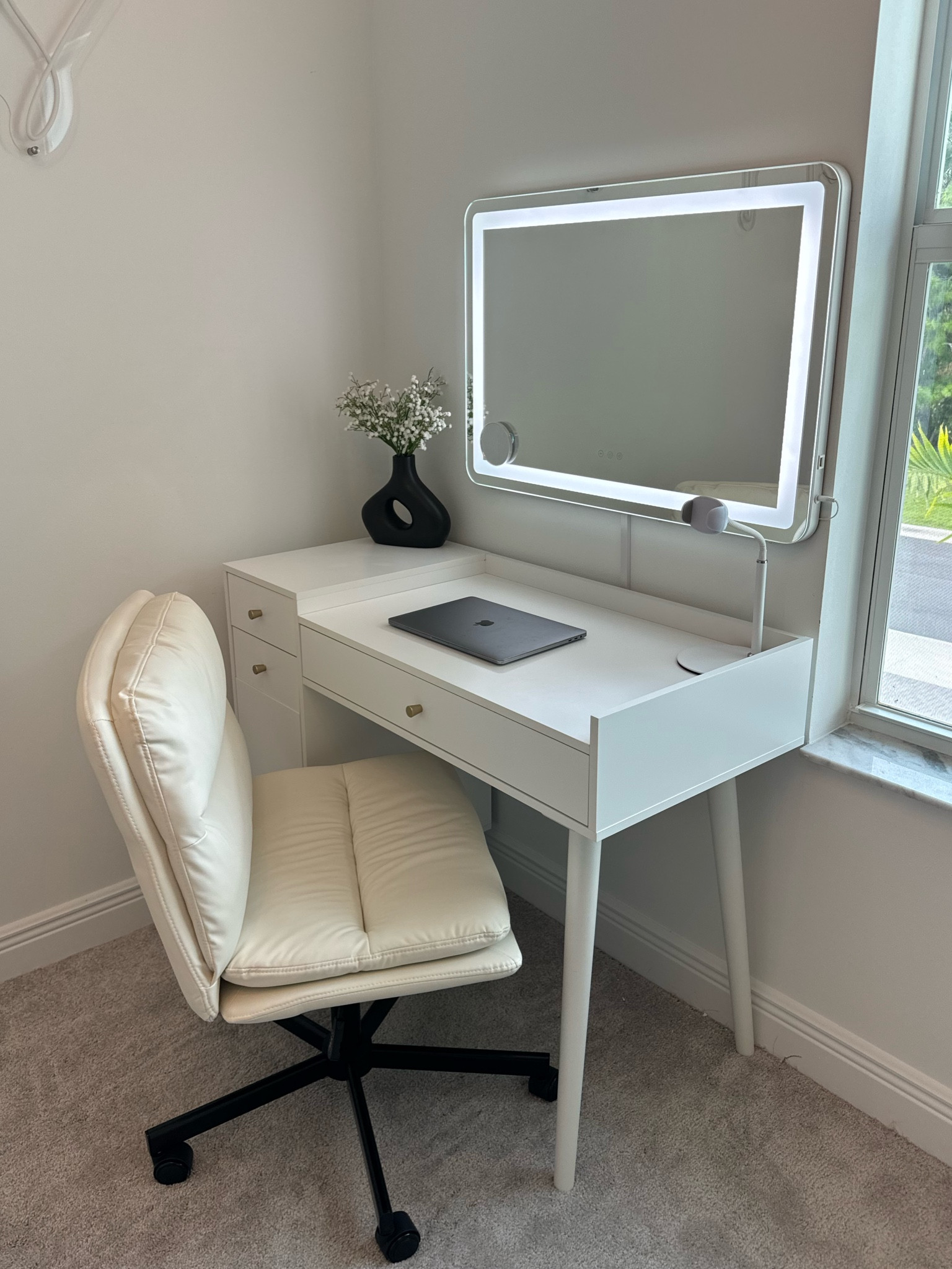 New desk / vanity setup!! Love it all  

#LTKHome