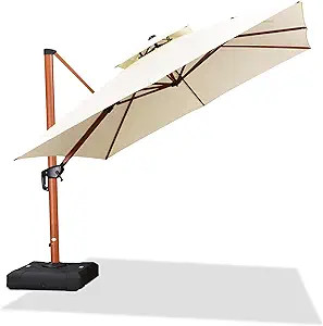 PURPLE LEAF 10ft Patio Umbrella Outdoor Square Umbrellas Large Cantilever Umbrella Windproof Offs... | Amazon (US)
