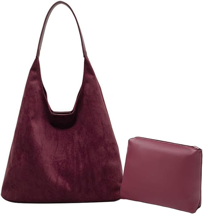 Suede Tote Bag for Women, Suede Purse,Stylish Large Capacity Work handbag, Suede Hobo Shoulder Ba... | Amazon (US)