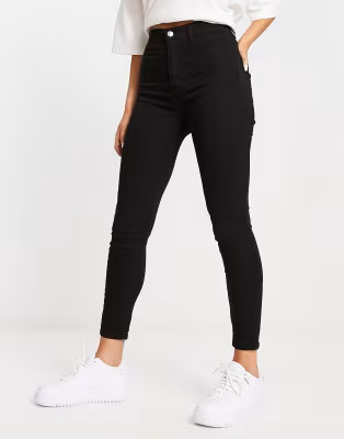 Pull&Bear super skinny high waisted jeans in black | ASOS (Global)