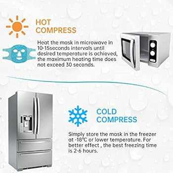 Cold Face Eye Mask Ice Pack Reduce Face Puff,Dark Circles,Gel Beads Hot Heat Cold Compress Pack,F... | Amazon (US)