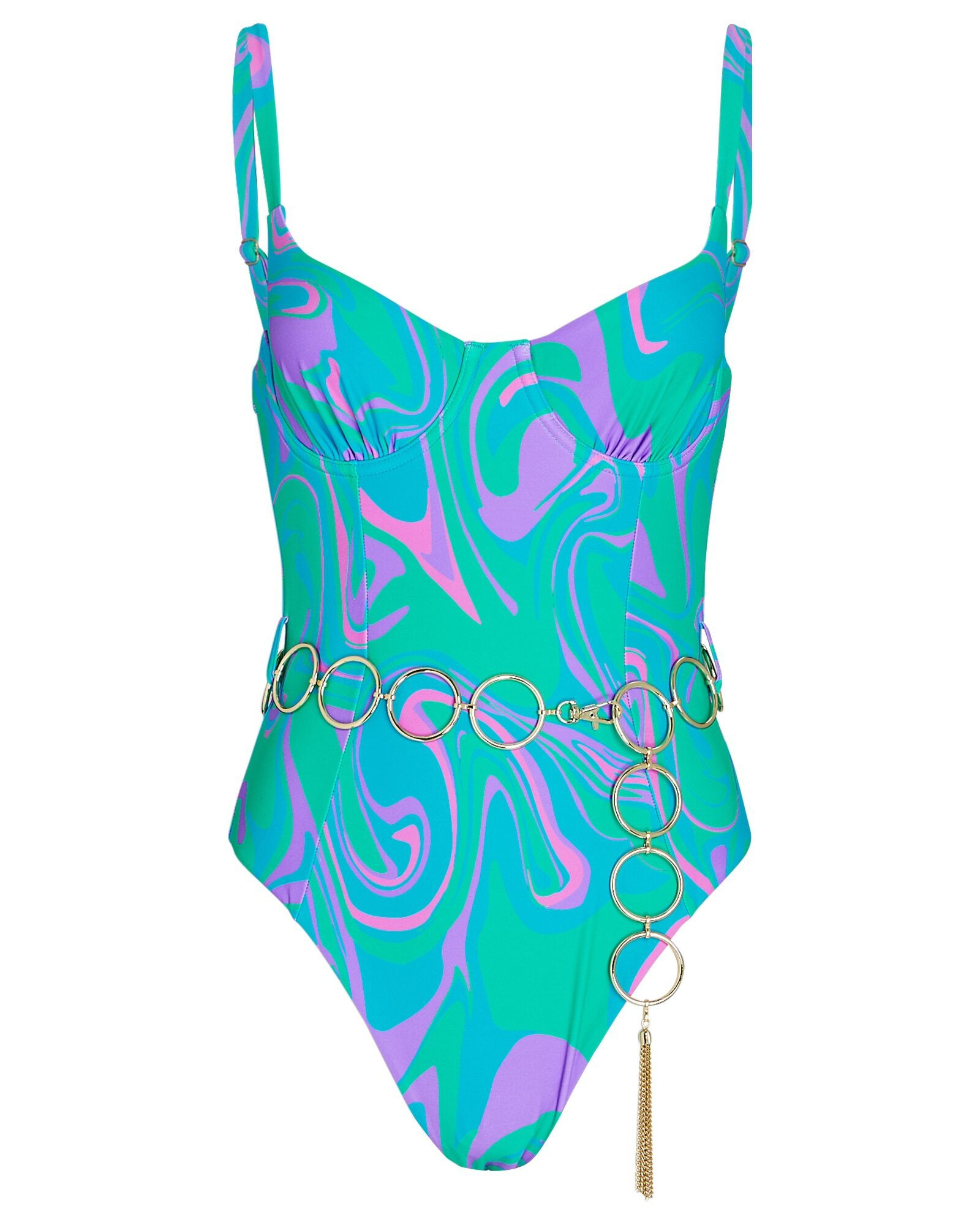 Danielle Belted One-Piece Swimsuit | INTERMIX