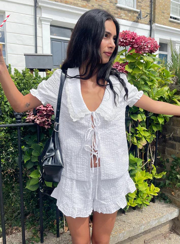Eternal Sun Collared Set White | Princess Polly US