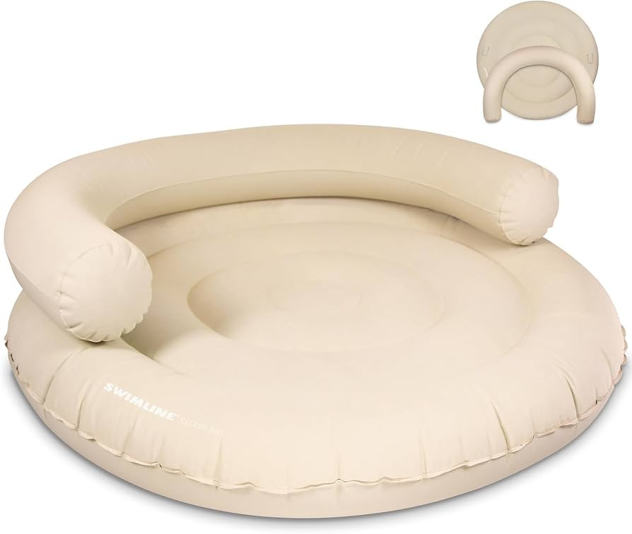 SWIMLINE Original Cloud Chaise 360 Pool Lake Float Lounger Circular Raft for Adults & Kids W Back... | Amazon (US)