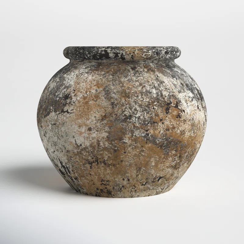 Fresnel Rust Gray Indoor / Outdoor Terracotta Table Vase | Wayfair North America