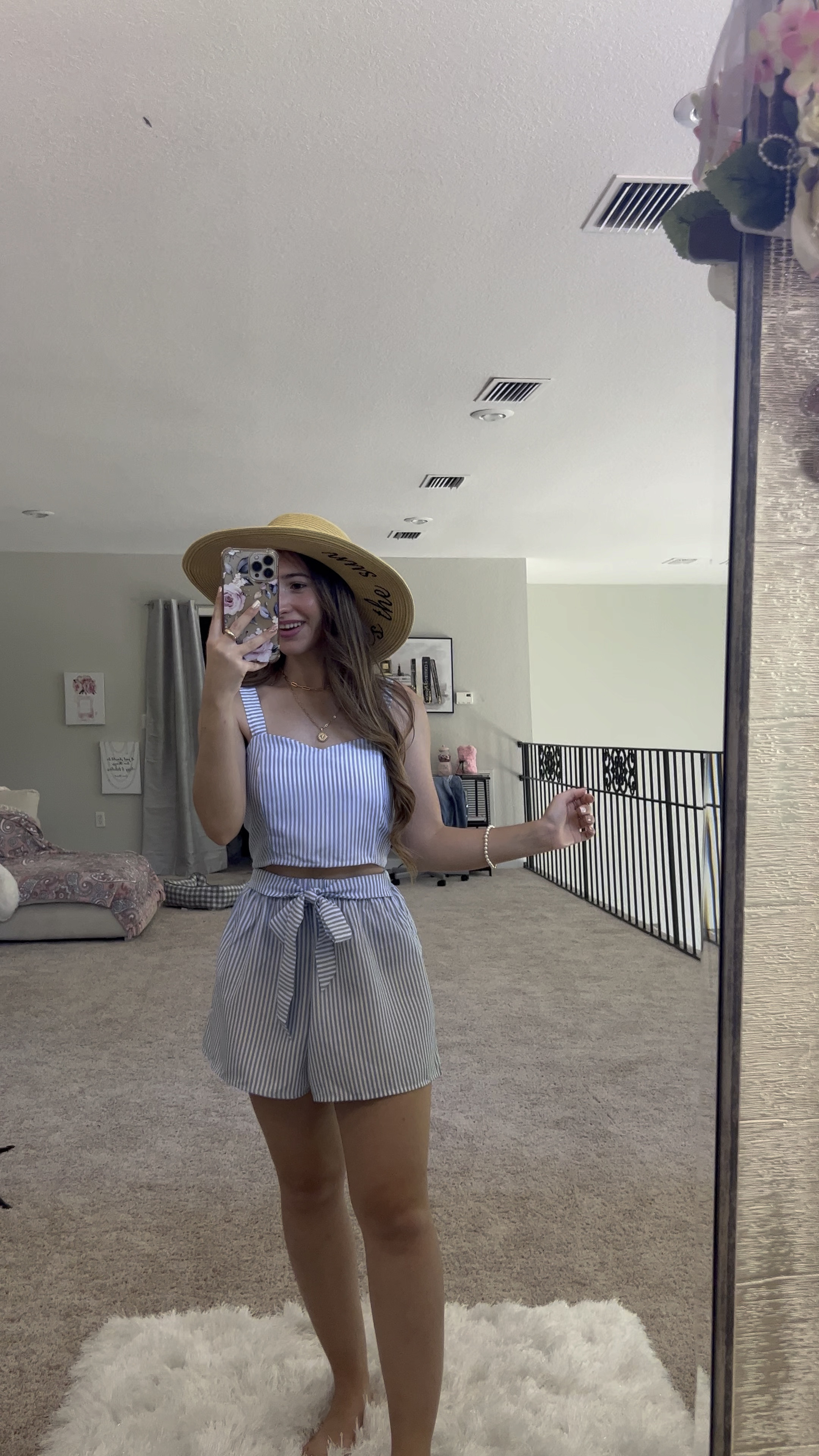 Blue striped two piece set from Amazon, wearing an Small. Perfect for a summer vacation outfit! Comes in different colors and patterns. Paired with straw hat, initial necklace, straw bag, madewell rings, H&M rings, and pearl lace up sandals. Shop my look here! Xoxo

Nashville outfit, taylor swift outfit, concert outfit, vacation outfit, travel outfit, swimwear, white dress, summer outfit, swim, music festival, country concert, Vacation outfits, easter outfit, easter dress, festival, spring break, swimsuits, travel outfit, Spring style inspo, spring outfits, summer style inspo, summer outfits, espadrilles, spring dresses, white dresses, amazon fashion finds, amazon finds, active wear, loungewear, sneakers, matching set, sandals, heels, fit, travel outfit, airport outfit, travel looks, spring travel, gym outfit, flared leggings, college girl outfits, vacation, preppy, disney outfits, disney parks, casual fashion, outfit guide, spring finds, swimsuits, amazon swim, swimwear, bikinis, one piece for swimsuits, two piece, coverups, summer dress, beach vacation, honeymoon, date night outfit, date night looks, date outfit, dinner date, brunch outfit, brunch date, coffee date, errand run, tropical, beach reads, books to read, booktok, beach wear, resort wear, cruise outfits, resort dress, booktube, #ootdguides #LTKSummer #LTKSpring  

Follow my shop @lovelyfancymeblog on the @shop.LTK app to shop this post and get my exclusive app-only content!

#liketkit #LTKstyletip #LTKsalealert #LTKswim #LTKSeasonal #LTKfit #LTKtravel #LTKunder100 #LTKworkwear #LTKshoecrush #LTKhome #LTKU #LTKitbag #LTKFind
@shop.ltk