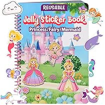 Jelly Sticker Book for Kids 2-4, Waterproof Reusable Sticker Book for Toddlers, Easy to Clean Roa... | Amazon (US)