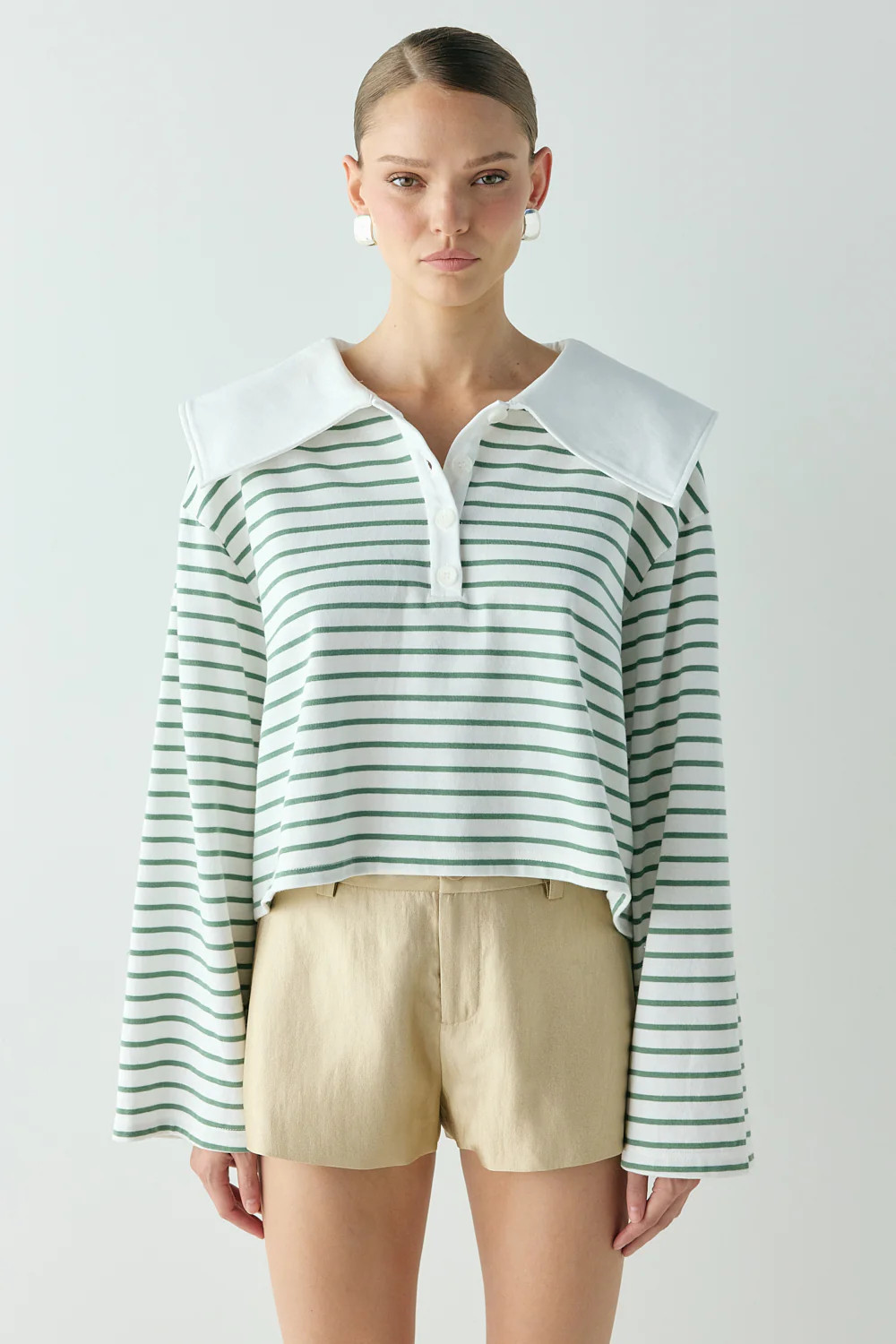 Julieta Polo Green Stripe | VRG Grl
