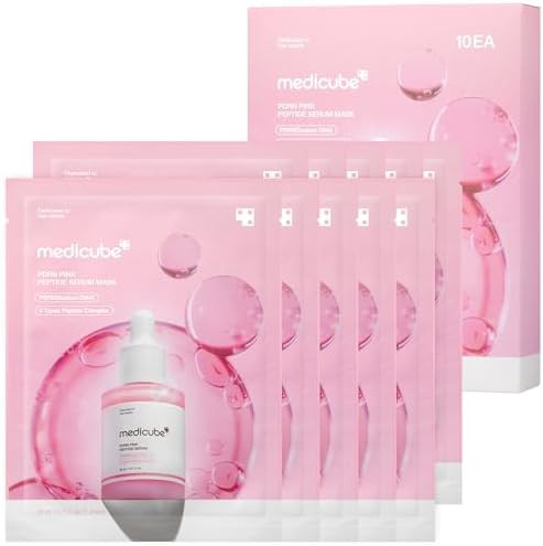 medicube PDRN Pink Peptide Ampoule Sheet Mask 10EA | Sheet Mask for Uneven Skin Tone Care - Glow ... | Amazon (US)