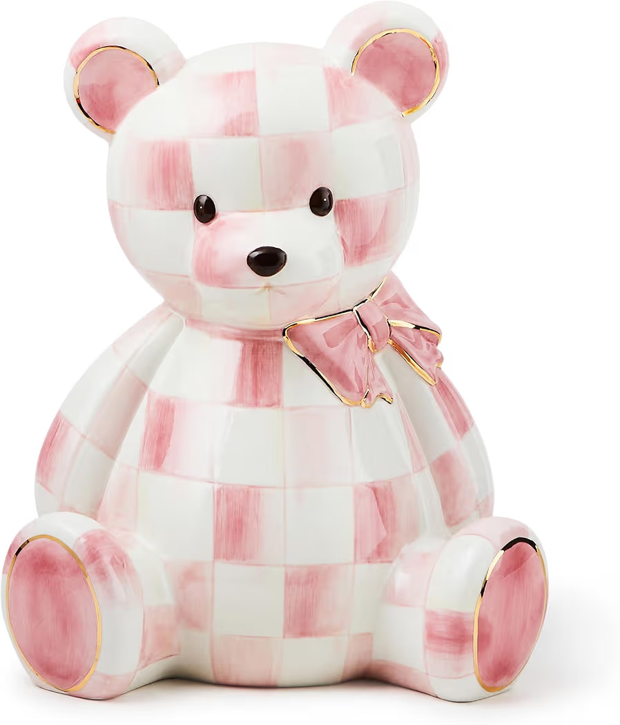 MACKENZIE-CHILDS Rosy Ceramic Bear Bank, Decorative Piggy Bank for Saving Money | Amazon (US)