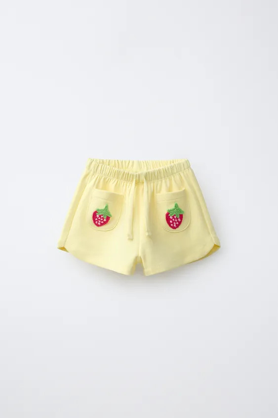 INTERLOCK FRUIT CROCHET SHORTS | Zara US