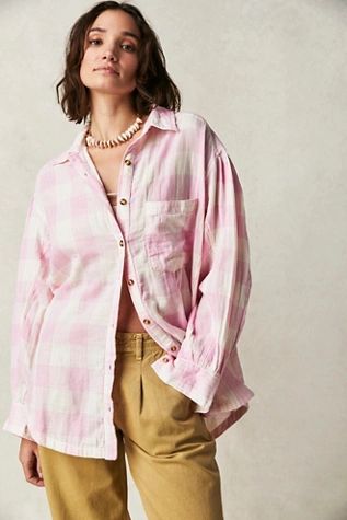 Happy Hour Buffalo Buttondown | Free People (Global - UK&FR Excluded)