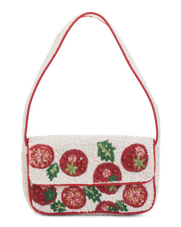 Beaded Tomato Shoulder Bag for Women | Leather | Marshalls
