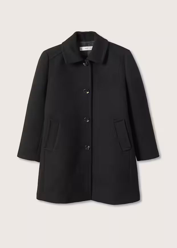 Buttoned wool coat | MANGO (UK)