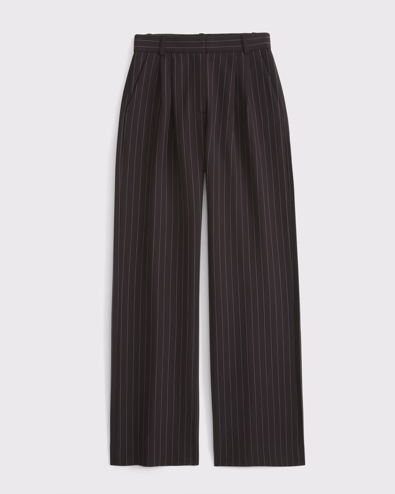 Curve Love A&F Sloane Tailored Wide Leg Pant | Abercrombie & Fitch (US)