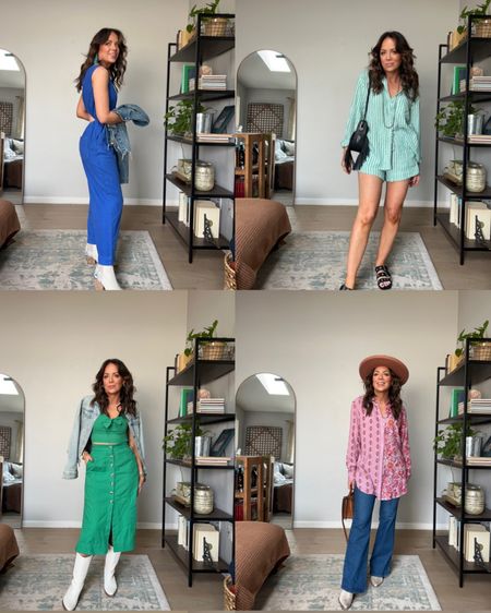 TARGET SPRING HAUL! I am 5’3” size XS. Sizing ⬇️ 
Top left jumpsuit: in XS, it’s tts.
Top right: tts, in XS bottom, S top for oversized fit.
Bottom left: in XS both pieces, tts.
Bottom right: in S top, it’s tts tho. SIZE UP one in the flare, I’m in 0 but needed a 2 and could have done long to wear w heels.

#LTKstyletip #LTKunder50 #LTKsalealert