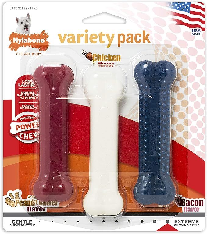 Nylabone Power Chew Variety Triple Pack | Amazon (US)